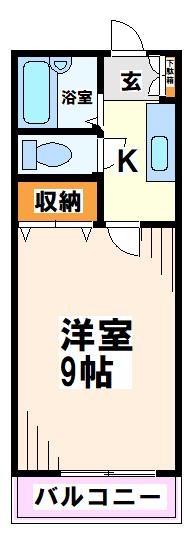 府中市白糸台のアパートの間取り