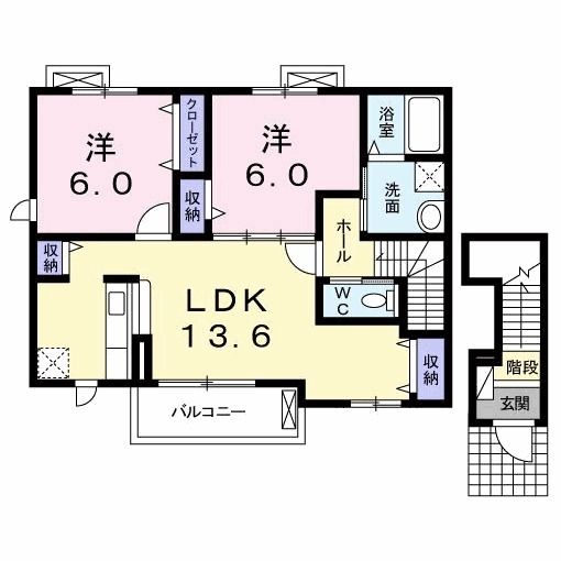 Ｎｅｏエミサト　Ｂの間取り