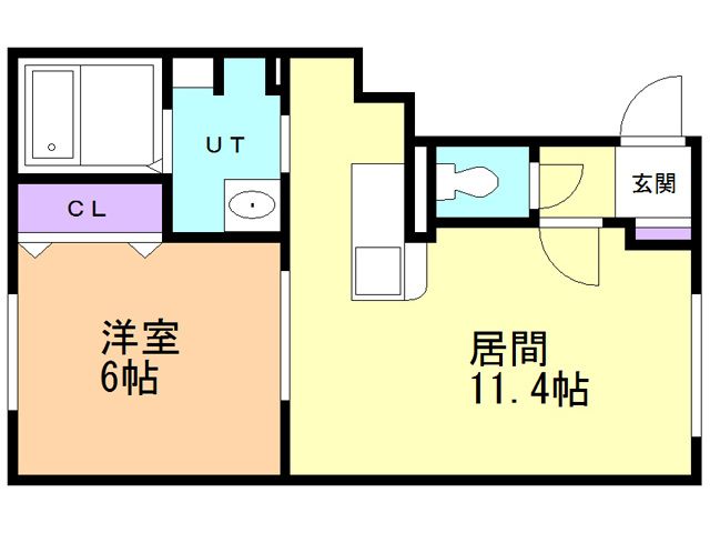 函館市宇賀浦町のマンションの間取り