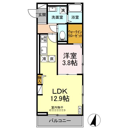 松江市末次町のアパートの間取り