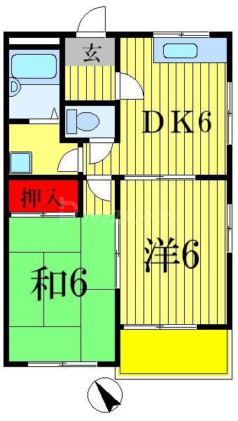 松戸市稔台のマンションの間取り