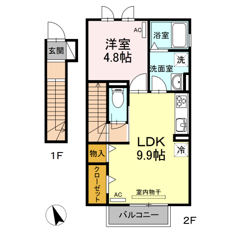 ハピネス上地の間取り