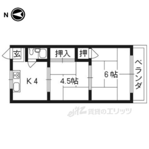 国道マンションの間取り