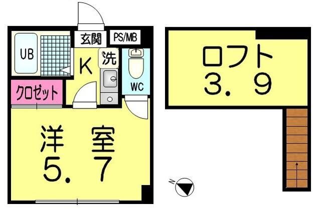 熊谷市桜木町のマンションの間取り