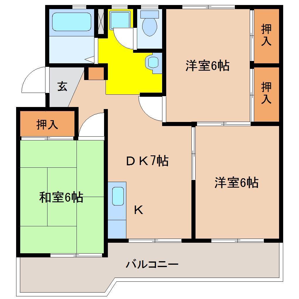 第１コーポはらだの間取り