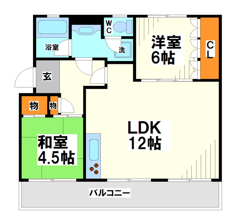 車返団地3街区12号棟の間取り