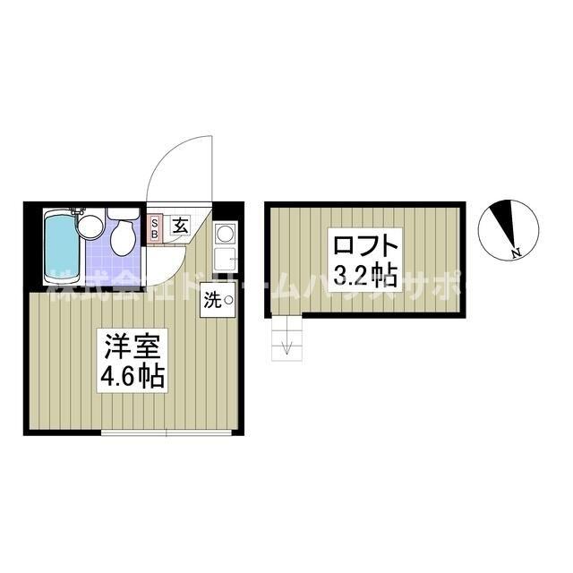 【横浜市金沢区谷津町のアパートの間取り】