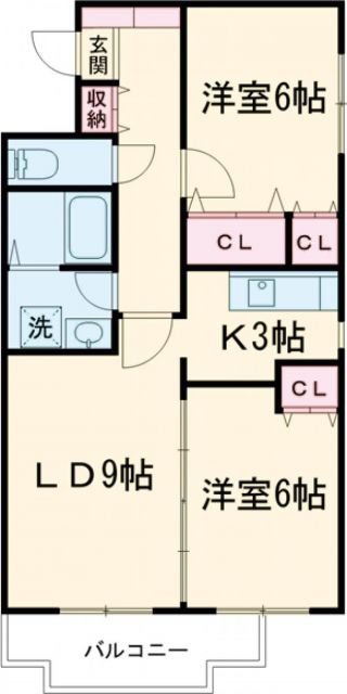 カサブランカ新津の間取り