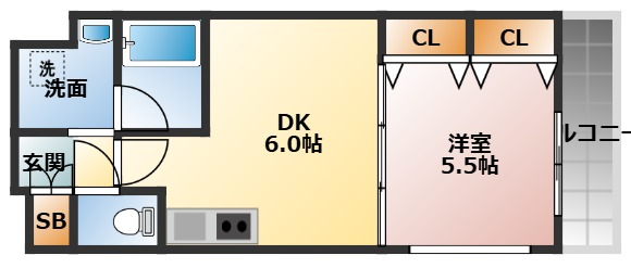 グランシス難波西の間取り