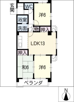 エクセル川本　パートIIの間取り