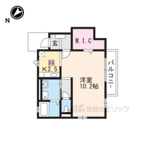 東近江市躰光寺町のアパートの間取り