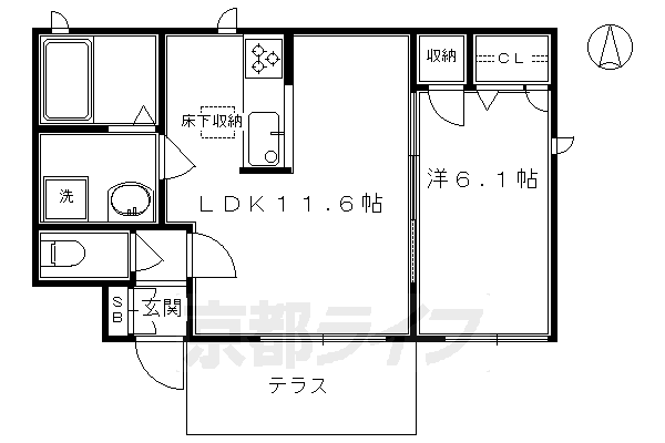 シャーメゾン東山七条の間取り写真