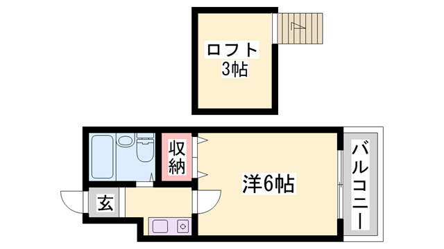 ＪＲ山陽本線 西明石駅 徒歩13分 2階建 築38年の間取り写真