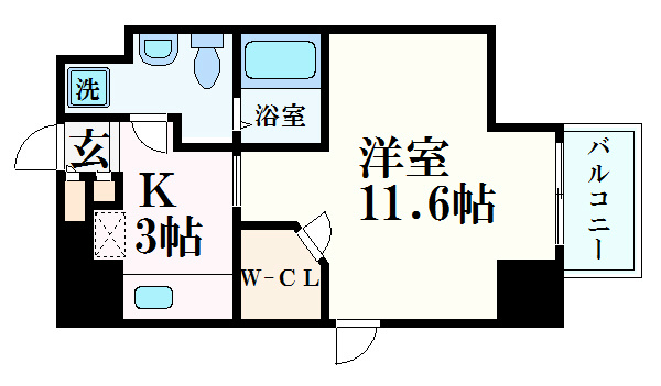 1K Mansion in Chuo-ku, Osaka — photo 2 of 3