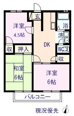 シティももやまの間取り写真