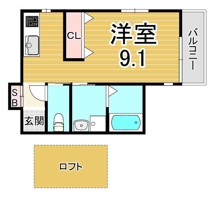 地下鉄西神・山手線 上沢駅 徒歩8分 2階建 築7年の間取り写真