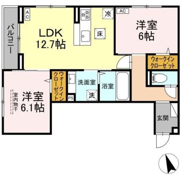 フォルテーヌ・イイクラIの間取り写真