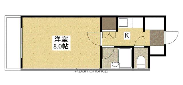 広島電鉄江波線 舟入川口町駅 徒歩3分 4階建 築34年の間取り写真
