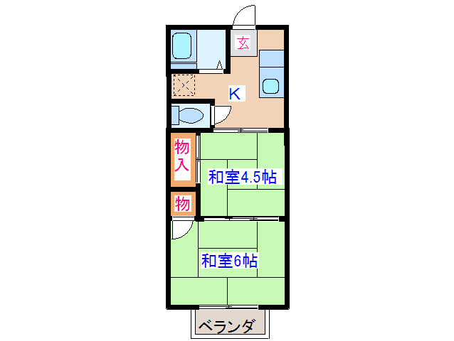 第二黄葉荘の間取り写真