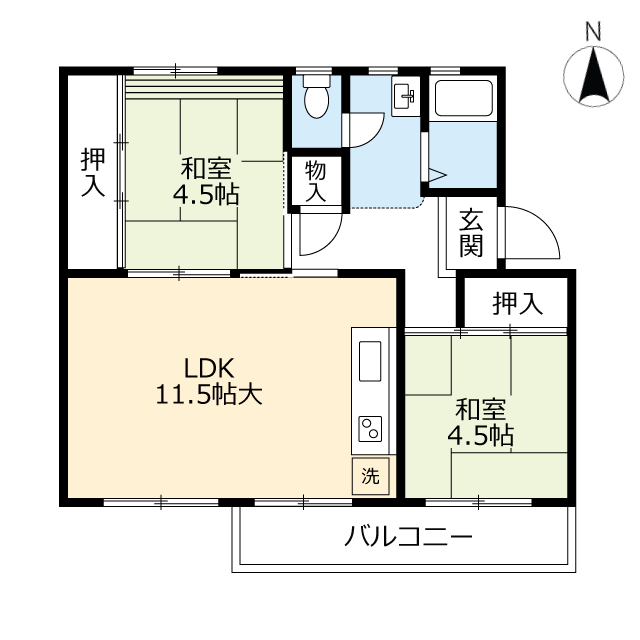 UR長住の間取り写真