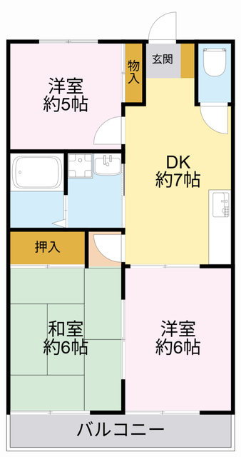 グリーンヒルズ南大泉Bの間取り写真