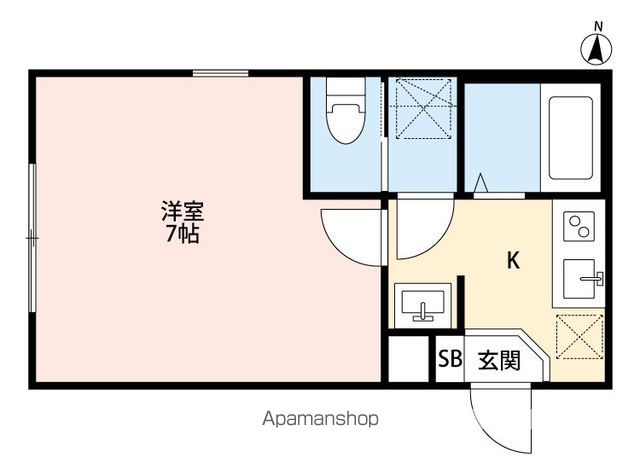 都営新宿線 篠崎駅 徒歩3分 4階建 築7年の間取り写真