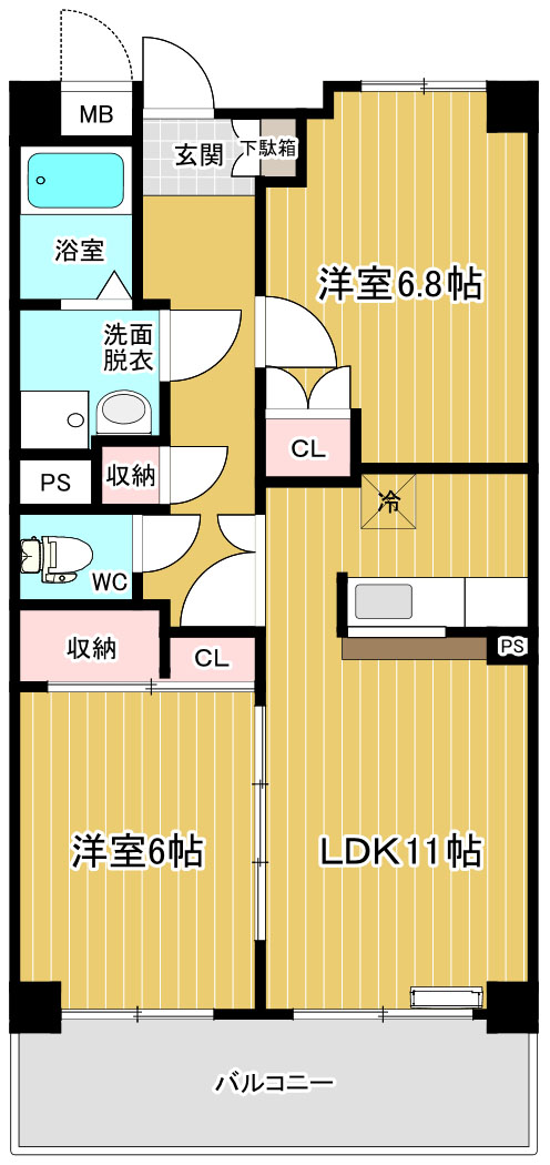 ファインステージ岡弥の間取り