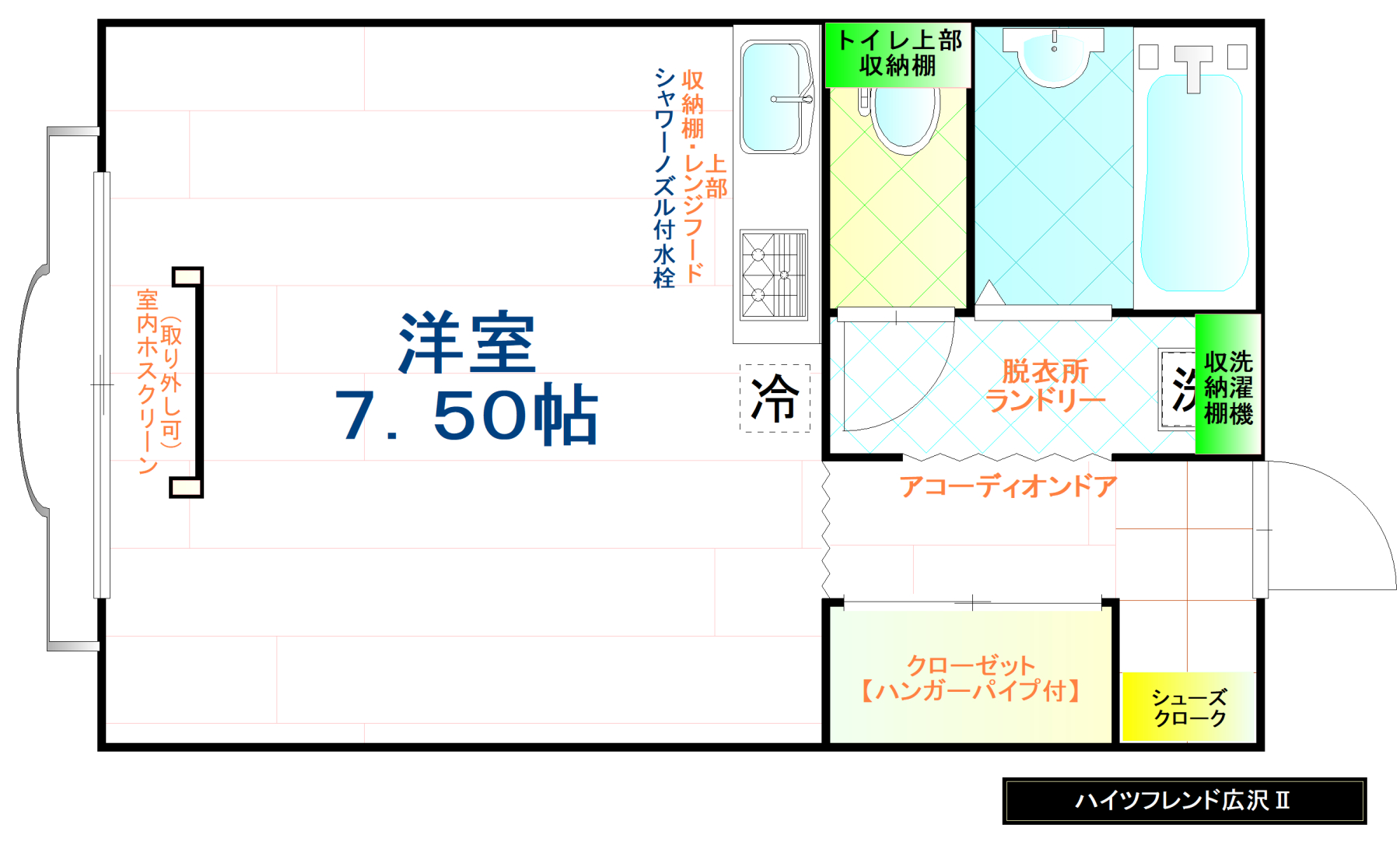 ハイツフレンド広沢II－１の間取り