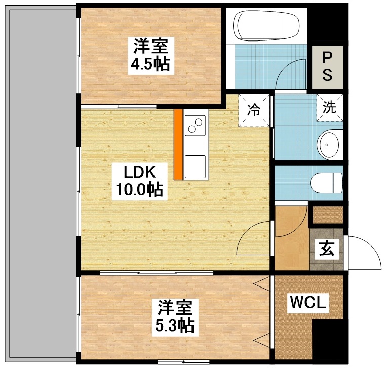 modernpalazzo浦上駅前の間取り