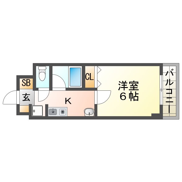 レスター夙川の間取り写真