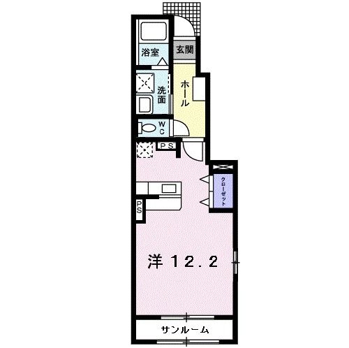 鯖江市五郎丸町のアパートの間取り