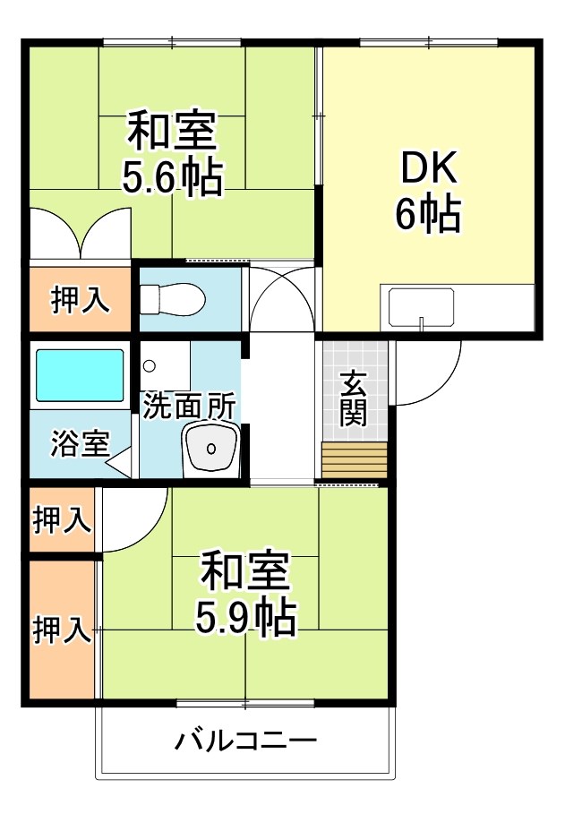 栗東市綣のアパートの間取り