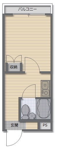 深江橋　　中央毎日ビルの間取り