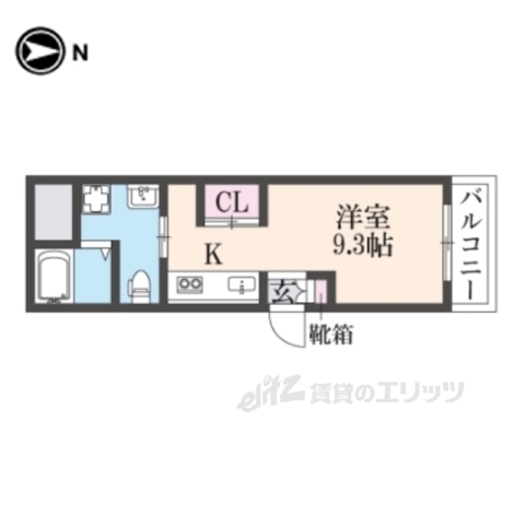 枚方市牧野本町のアパートの間取り