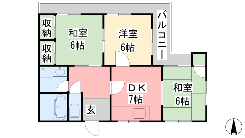 Fontaine道後の間取り