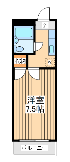 川崎市中原区木月祗園町のマンションの間取り