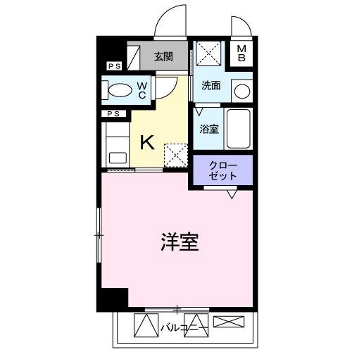 【宇部市上町のマンションの間取り】