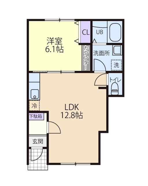 (仮)ハイトス小川町新築　A棟の間取り