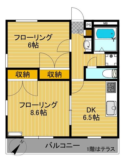 モンテクレーセＢの間取り