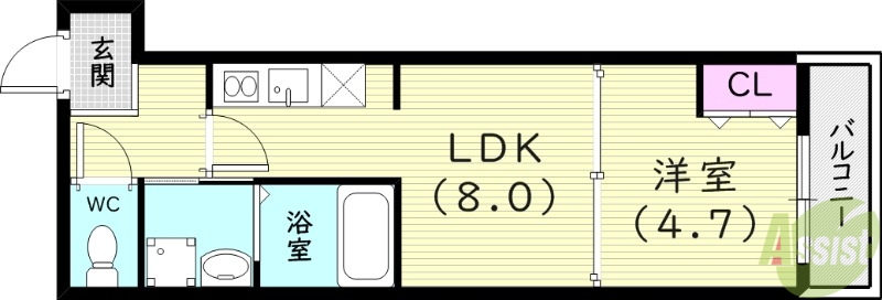 フジパレス香櫨園サウスの間取り