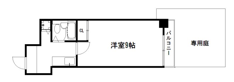 京都市下京区中野之町のマンションの間取り