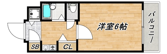 大阪市阿倍野区阪南町のマンションの間取り