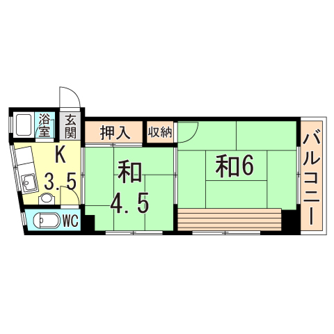 神戸市灘区倉石通のマンションの間取り