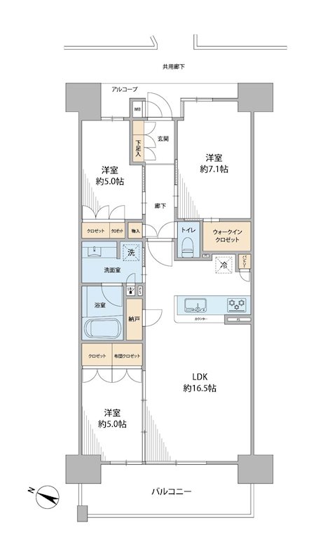 シエリア湘南辻堂の間取り