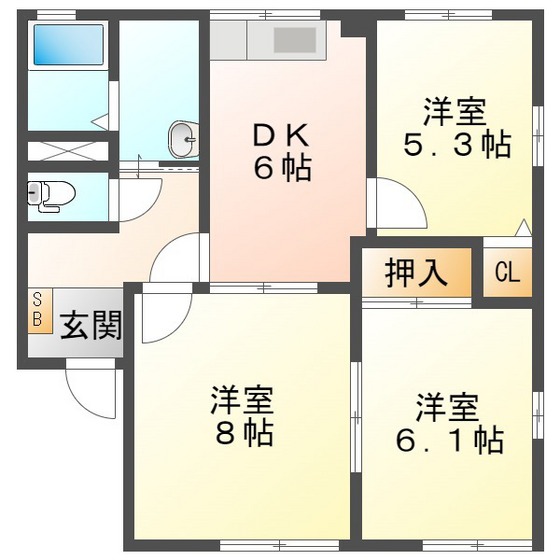 パークタウン中野Ａ棟の間取り