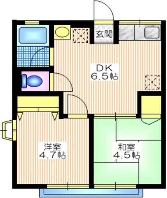 三浦郡葉山町一色のアパートの間取り