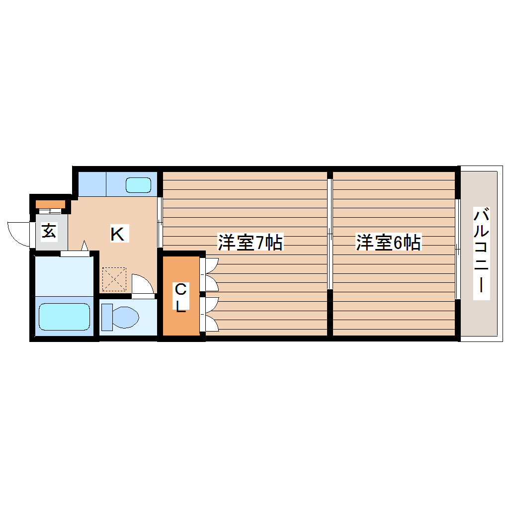 イーグルハイツ萩野町の間取り