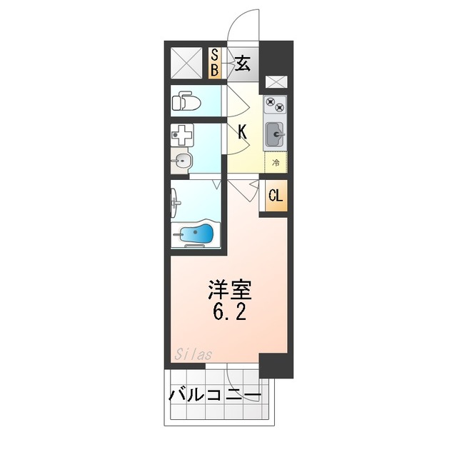 【大阪市住吉区南住吉のマンションの間取り】