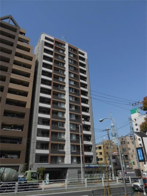 墨田区横網のマンションの建物外観