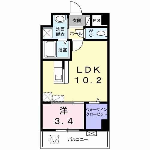 北九州市小倉北区大畠のマンションの間取り